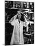 University of Pittsburgh Dr. Jonas Salk Examine Test Tube of Polio Virus Used to make Polio Vaccine-Alfred Eisenstaedt-Mounted Premium Photographic Print