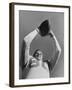 University of Texas Football Player Malcolm Kutner Holding the Ball-George Strock-Framed Photographic Print