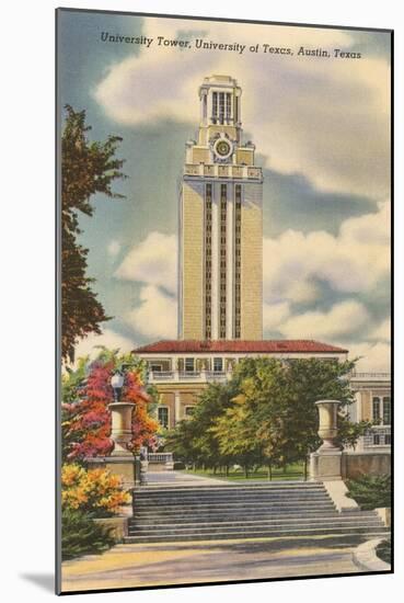 University Tower, Austin, Texas-null-Mounted Art Print