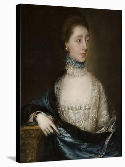 Unknown Lady with a Blue Cloak, C.1765-Thomas Gainsborough-Stretched Canvas