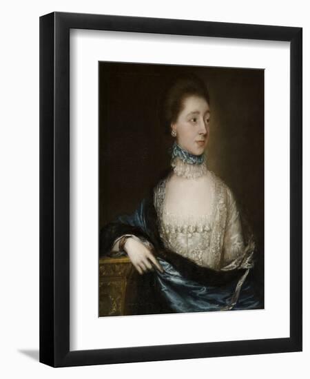 Unknown Lady with a Blue Cloak, C.1765-Thomas Gainsborough-Framed Giclee Print