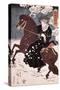 Unknown (Man on Horse)-Ando Hiroshige-Stretched Canvas