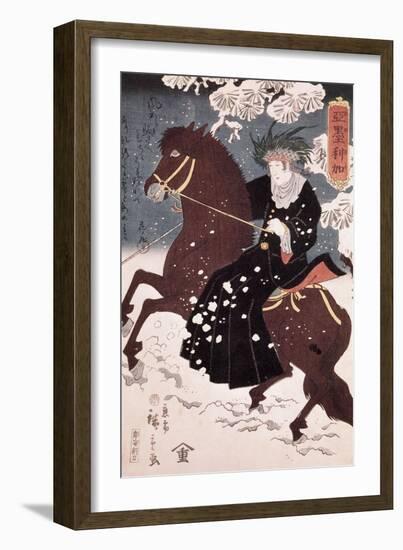 Unknown (Man on Horse)-Ando Hiroshige-Framed Giclee Print