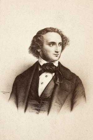 Portrait of Felix Mendelssohn-Bartholdy, 1860S (Print