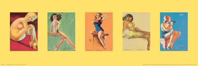 Pinup Girls I-unknown Pruitt-Stretched Canvas