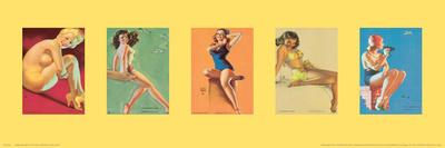 Pinup Girls III-unknown Pruitt-Art Print