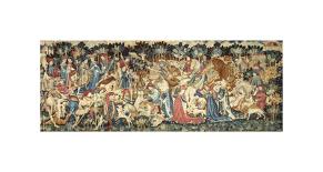 The Devonshire Hunting Tapestries; Boar and Bear Hunt, (late 1425-1430 (made) - 1430)-null-Mounted Giclee Print