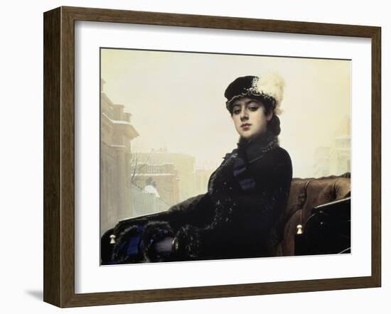 Unknown Woman-Ivan Nikolaevic Kramskoj-Framed Giclee Print
