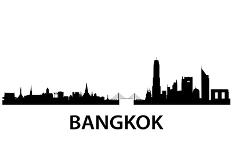 Bangkok Skyline-unkreatives-Art Print