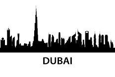 Dubai Skyline-unkreatives-Art Print