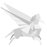Illustration Of An Origami Pegasus-unkreatives-Art Print