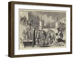 Unlading Fruit-Boats in Berlin-null-Framed Giclee Print