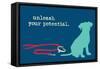 Unleash - Blue Version-Dog is Good-Framed Stretched Canvas