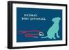 Unleash - Blue Version-Dog is Good-Framed Premium Giclee Print