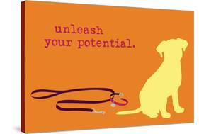 Unleash - Orange Version-Dog is Good-Stretched Canvas