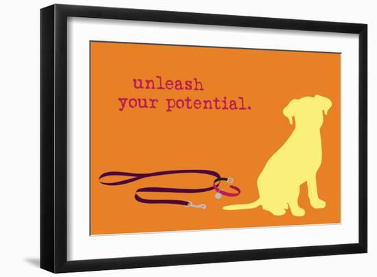 Unleash - Orange Version-Dog is Good-Framed Art Print