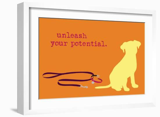 Unleash - Orange Version-Dog is Good-Framed Art Print