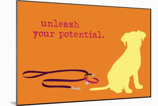 Unleash - Orange Version-Dog is Good-Mounted Premium Giclee Print