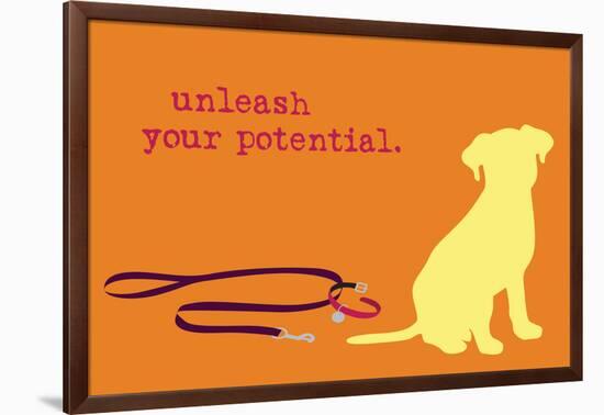 Unleash - Orange Version-Dog is Good-Framed Art Print