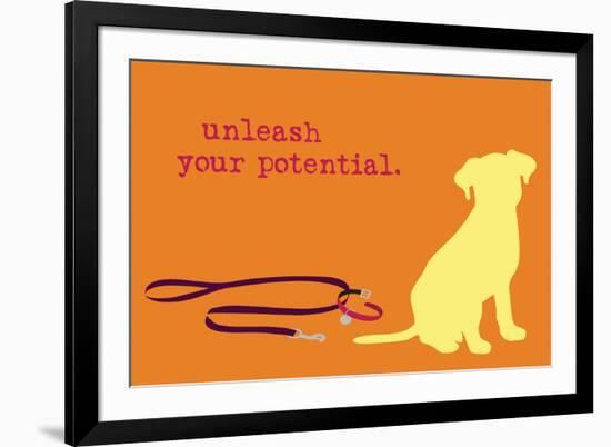 Unleash - Orange Version-Dog is Good-Framed Art Print
