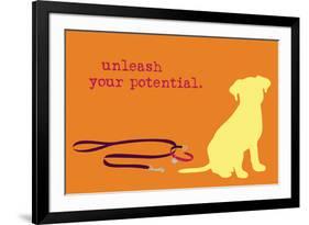 Unleash - Orange Version-Dog is Good-Framed Art Print