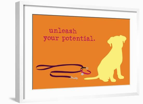 Unleash - Orange Version-Dog is Good-Framed Art Print