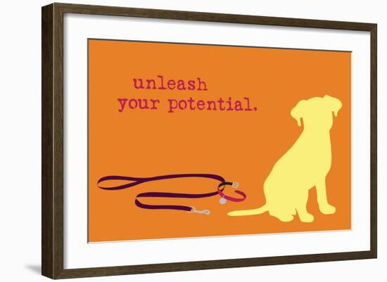 Unleash - Orange Version-Dog is Good-Framed Art Print