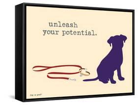 Unleash Potential-Dog is Good-Framed Stretched Canvas