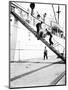 Unloading a Barrel from a Ship Down a Gangway, London, C1905-null-Mounted Photographic Print