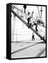 Unloading a Barrel from a Ship Down a Gangway, London, C1905-null-Framed Stretched Canvas