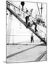 Unloading a Barrel from a Ship Down a Gangway, London, C1905-null-Mounted Photographic Print