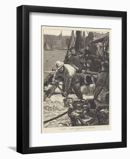 Unloading a French Herring-Boat at Boulogne-Lionel Percy Smythe-Framed Giclee Print