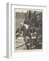 Unloading a French Herring-Boat at Boulogne-Lionel Percy Smythe-Framed Giclee Print
