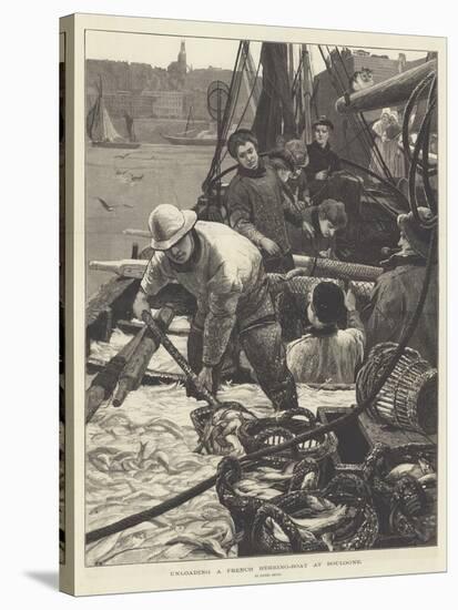 Unloading a French Herring-Boat at Boulogne-Lionel Percy Smythe-Stretched Canvas