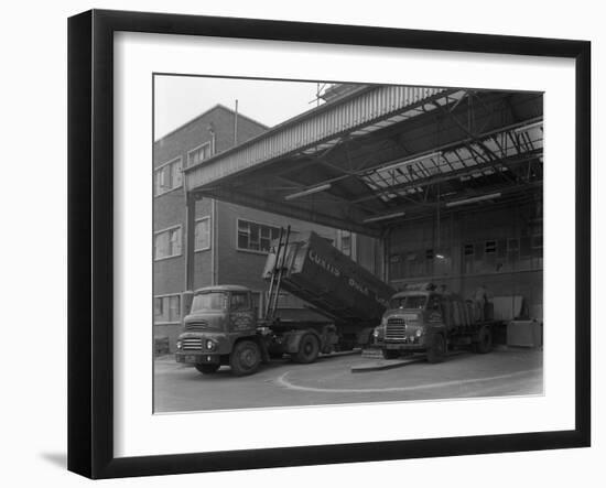 Unloading and Loading Lorries, Spillers Animal Foods, Gainsborough, Lincolnshire, 1961-Michael Walters-Framed Photographic Print
