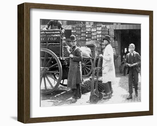 Unloading at Billingsgate Market, London, 1893-Paul Martin-Framed Photographic Print