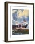 Unloading at the Llandarcy Oil Refinery, 1950-Laurence Fish-Framed Giclee Print