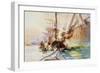 Unloading Boats in Venice, 1904-John Singer Sargent-Framed Giclee Print