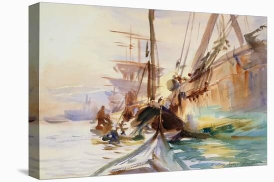 Unloading Boats in Venice, 1904-John Singer Sargent-Stretched Canvas