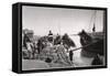 Unloading Cargo from a Boat, Muhaila, Baghdad, Iraq, 1925-A Kerim-Framed Stretched Canvas