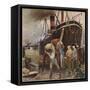 Unloading Cargo-null-Framed Stretched Canvas