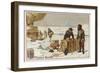 Unloading Cases of Suchard Chocolate from a Balloon in the Arctic-null-Framed Giclee Print