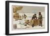 Unloading Cases of Suchard Chocolate from a Balloon in the Arctic-null-Framed Giclee Print