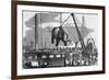 Unloading Elephants from Ship; Illustrat-null-Framed Giclee Print