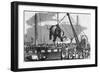 Unloading Elephants from Ship; Illustrat-null-Framed Giclee Print
