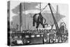 Unloading Elephants from Ship; Illustrat-null-Stretched Canvas