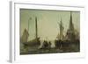 Unloading Fishing Boats on the Quay, Brittany-Hector Caffieri-Framed Giclee Print