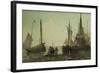 Unloading Fishing Boats on the Quay, Brittany-Hector Caffieri-Framed Giclee Print