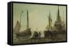 Unloading Fishing Boats on the Quay, Brittany-Hector Caffieri-Framed Stretched Canvas