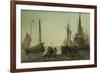 Unloading Fishing Boats on the Quay, Brittany-Hector Caffieri-Framed Giclee Print